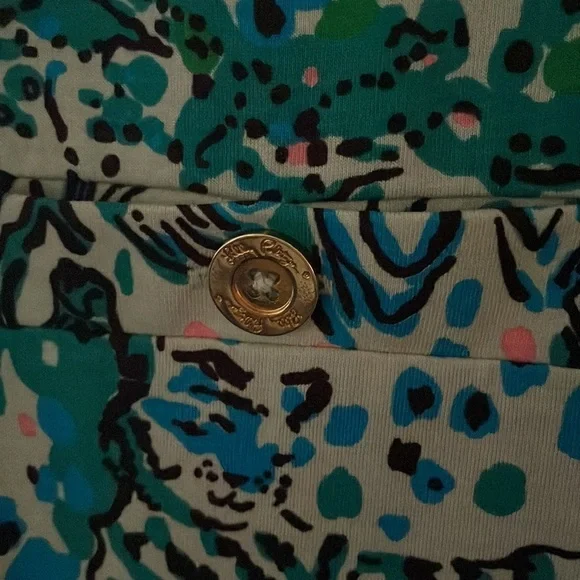Lilly Pulitzer Teal Aqua Cream Corine Dress Sea Oat Everglades - Picture 7 of 14